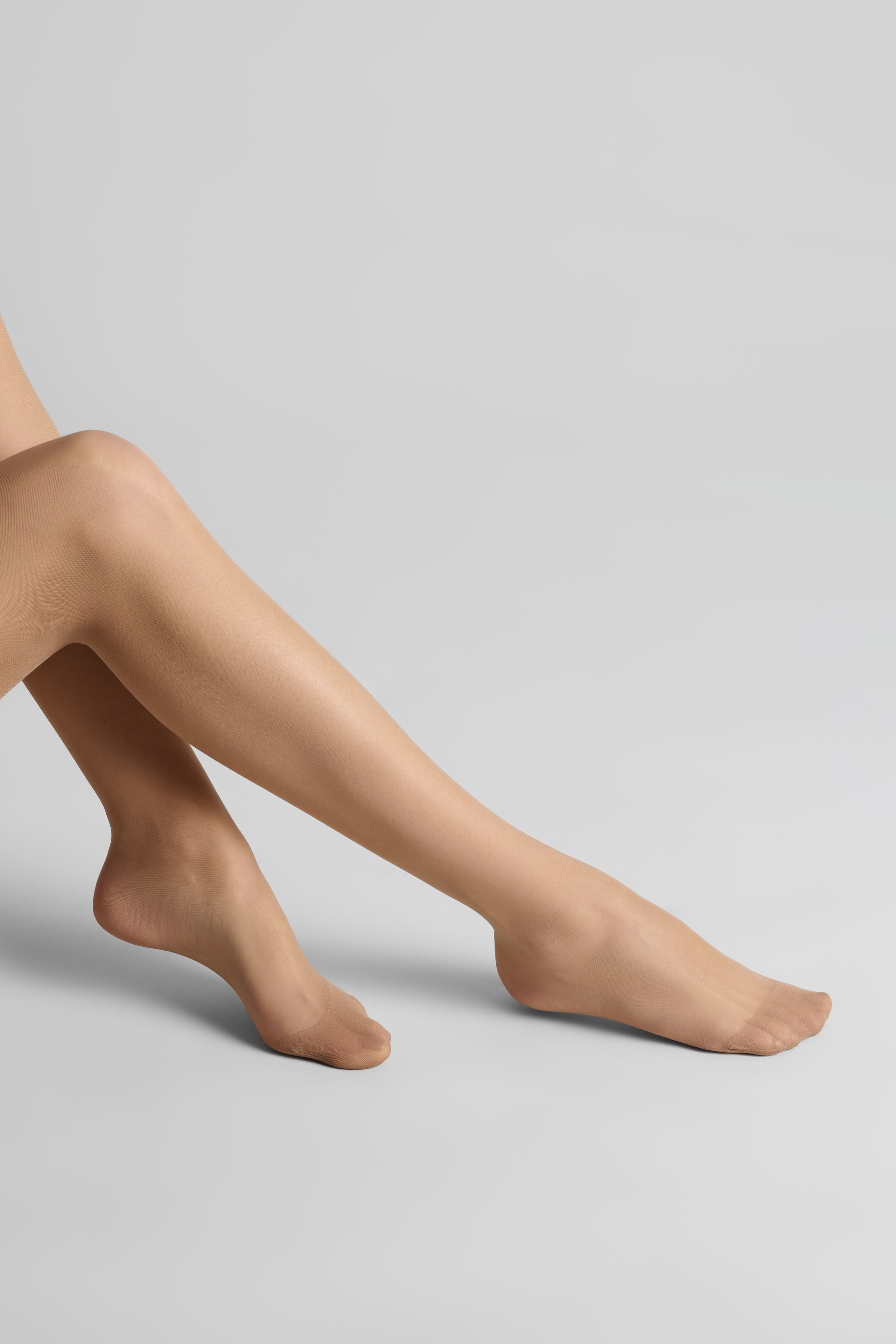 Halterlose Seidenstrümpfe gerollt 20D - Legwear