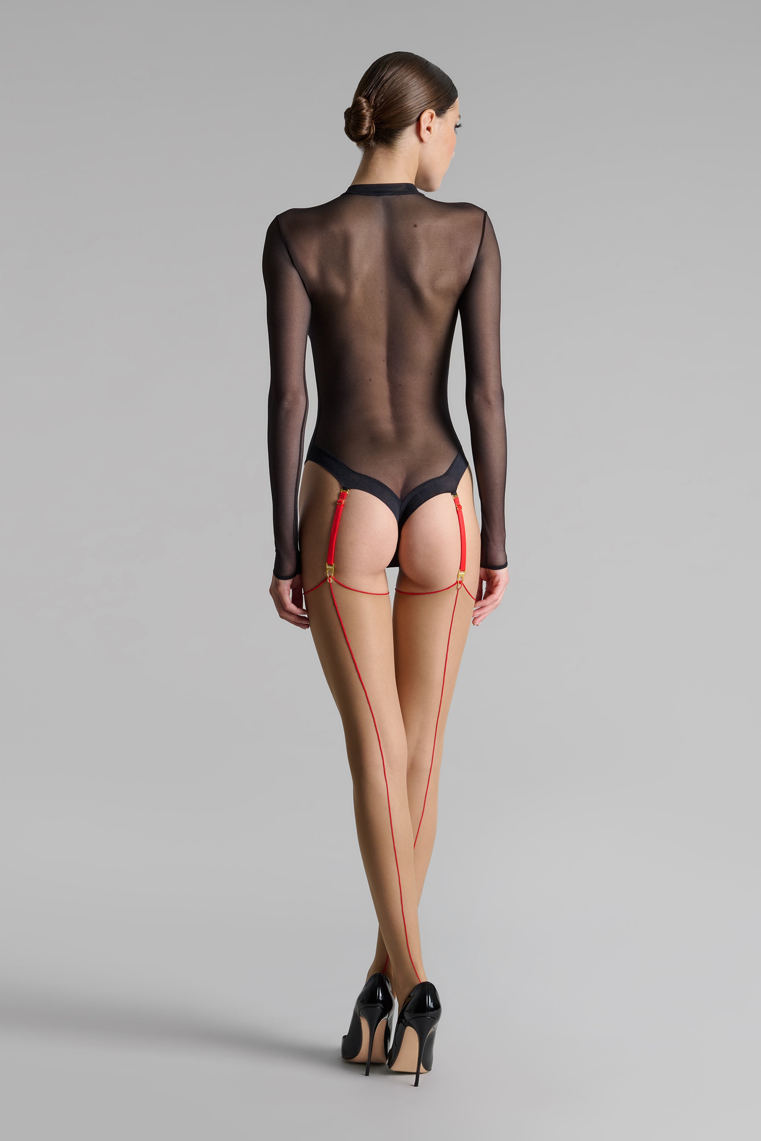 Nahtstrümpfe mit gerolltem Schnitt 20D - Legwear