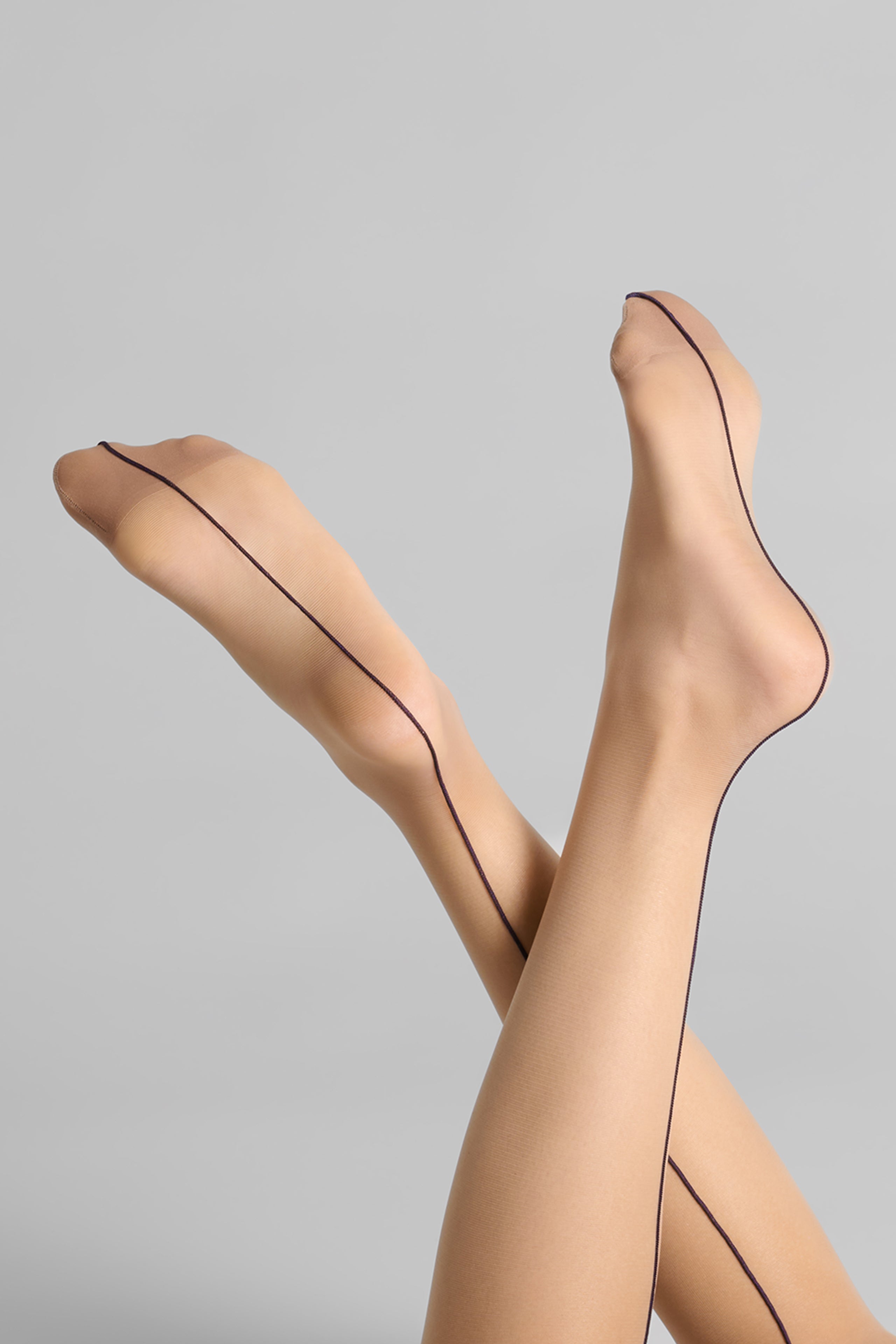 Nahtstrümpfe mit gerolltem Schnitt 20D - Legwear