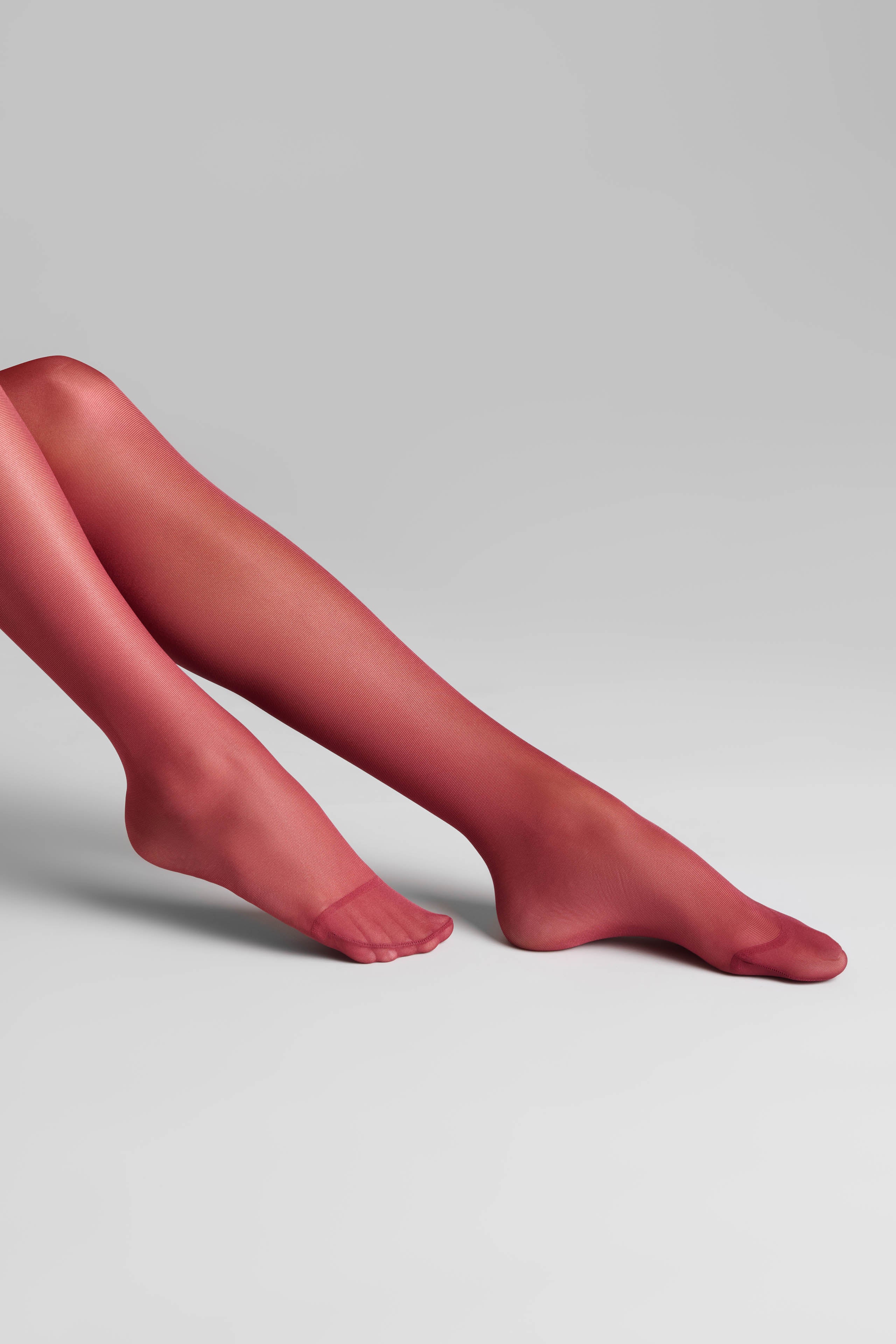 Strümpfe mit gerolltem Schnitt 20D - Bordeaux - Legwear