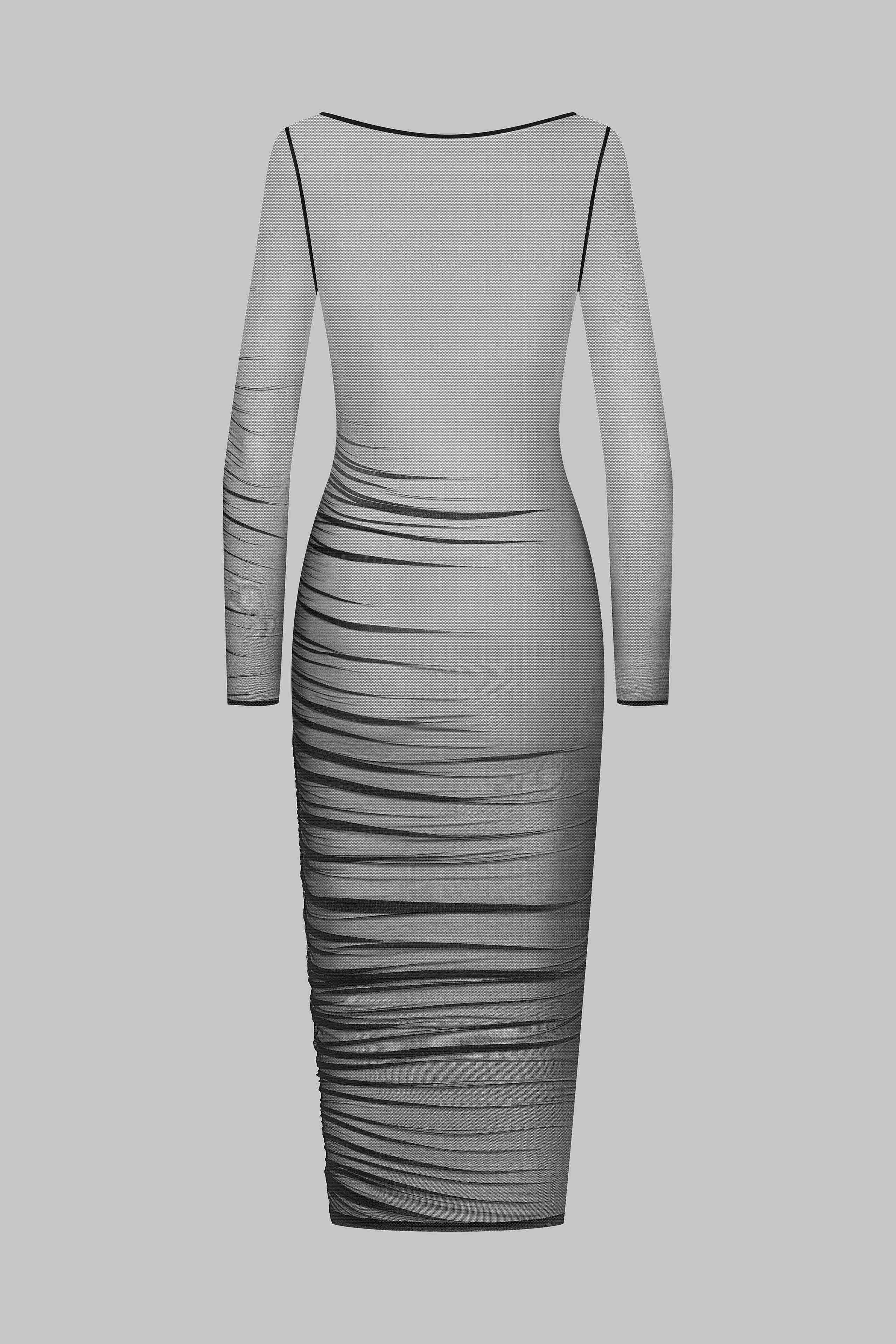 Midikleid Langarm - Nuit Fauve