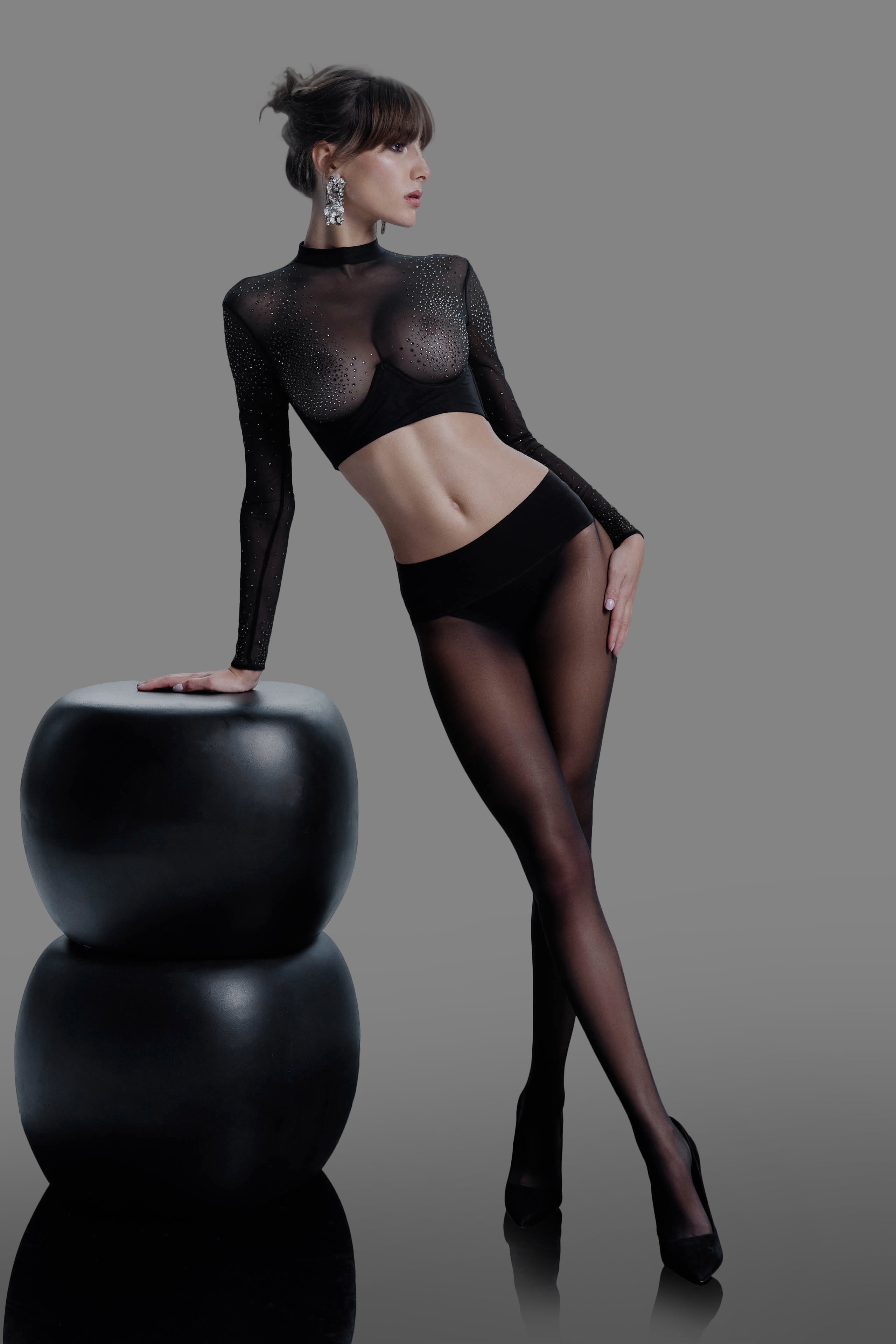 Langärmeliges Top mit Strass - 24 Secret Days