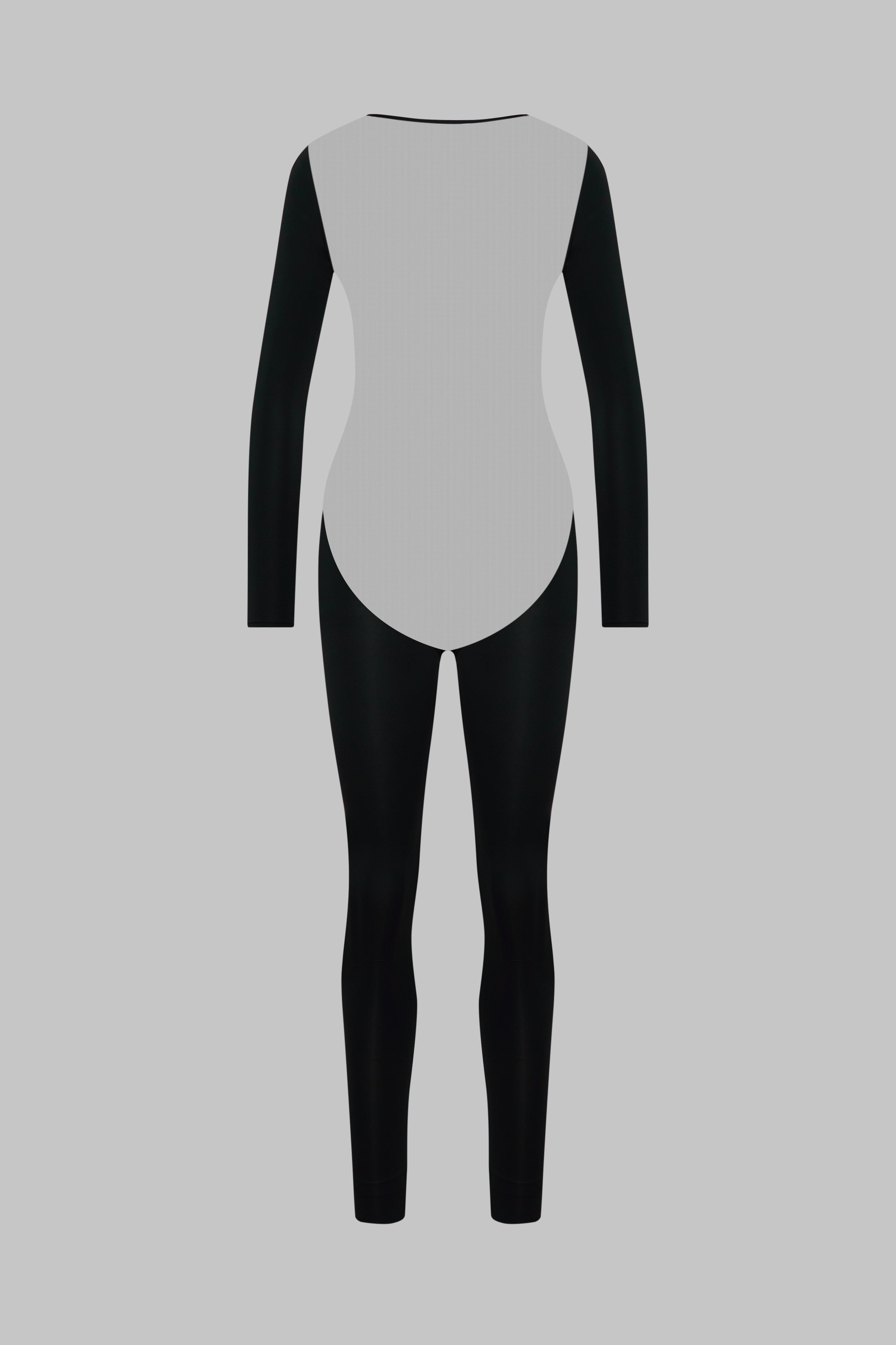 Langarm-Catsuit mit transparentem Rücken - Pure Tentation