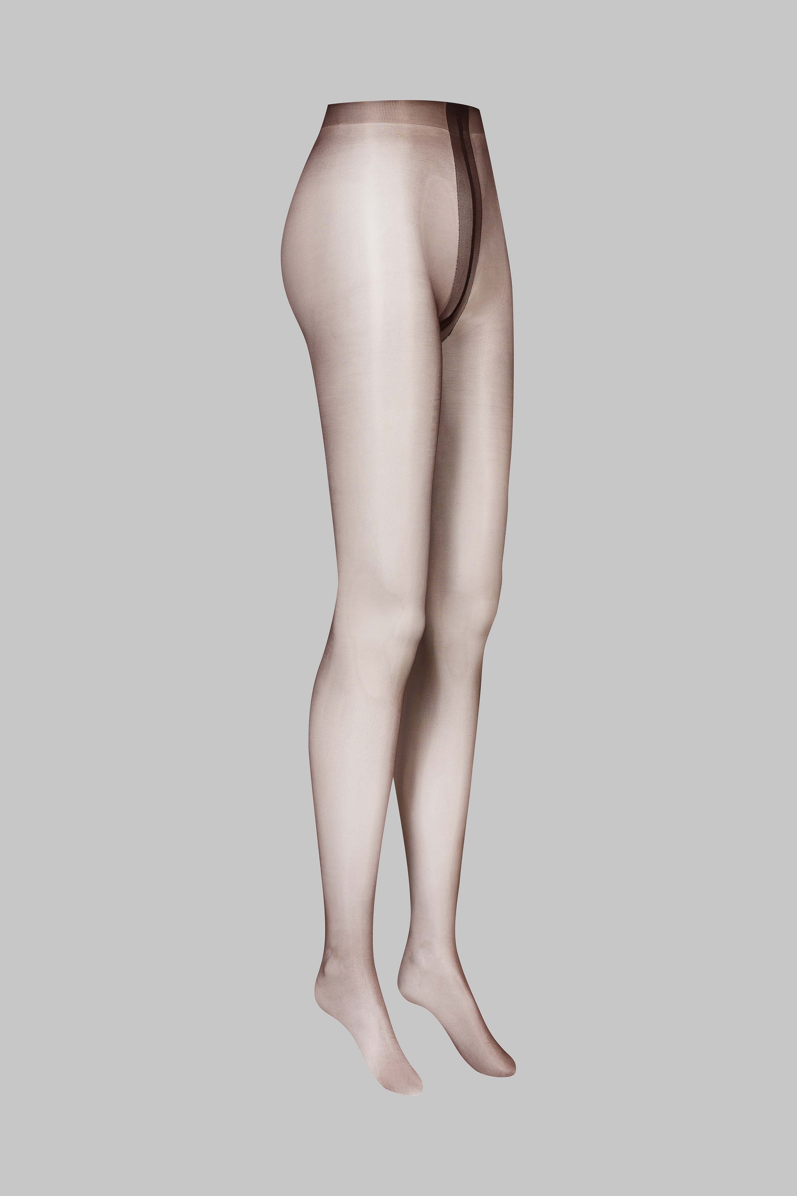 Glänzende Strumpfhose 10D - Braun - Les Coquetteries