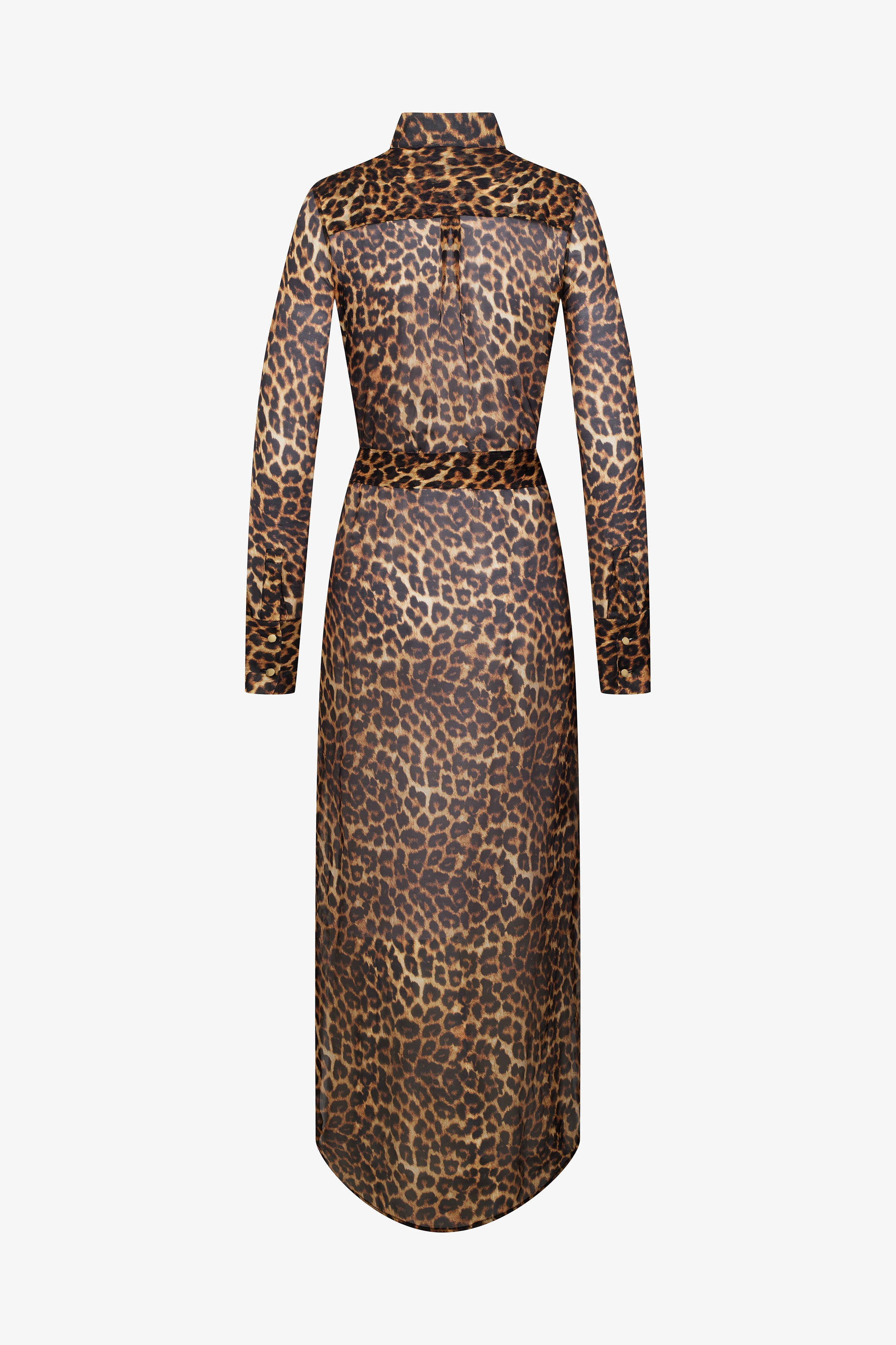 Langes Hemdblusenkleid - Safari