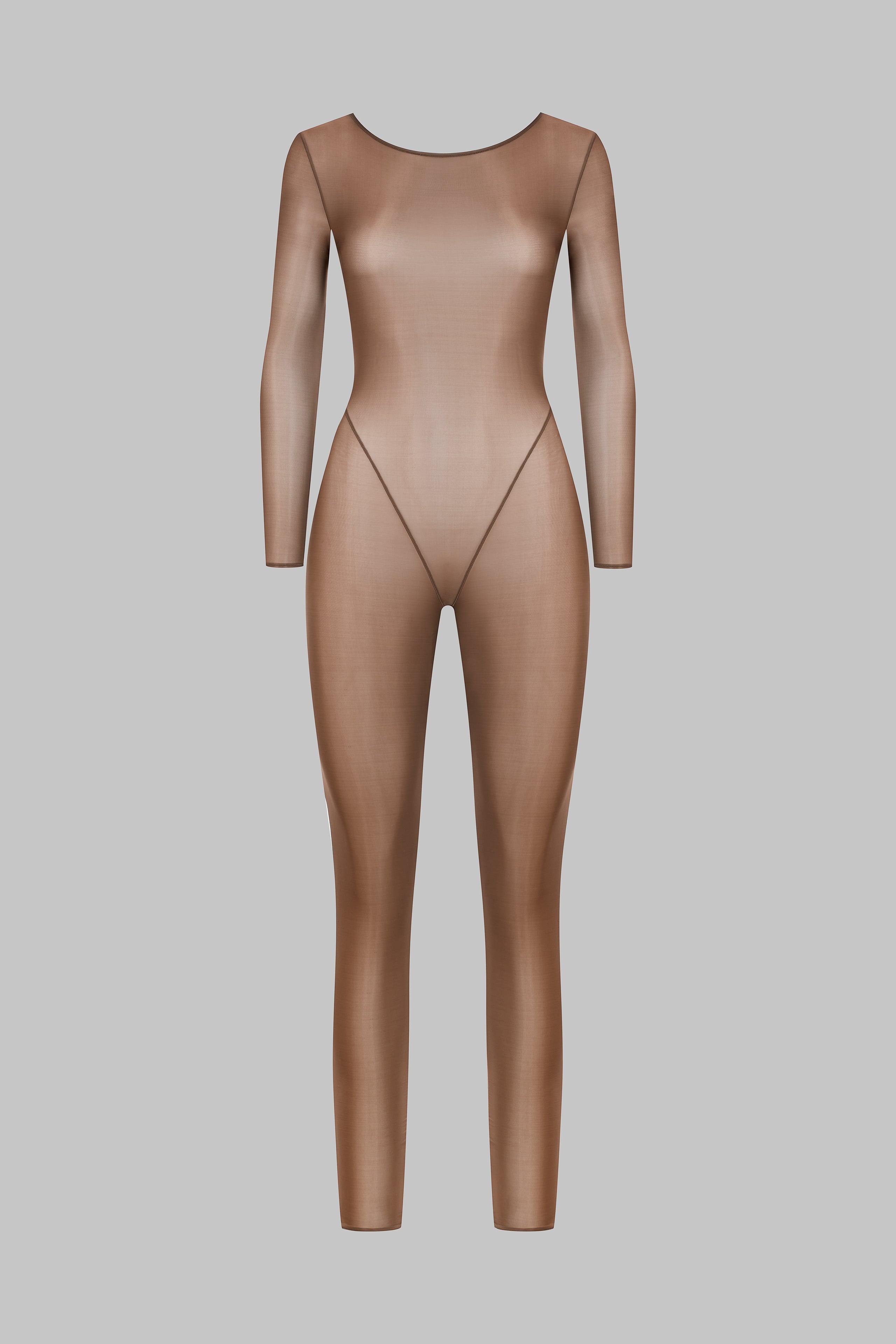 Rückenfreier Langarm-Catsuit - French Kiss Light