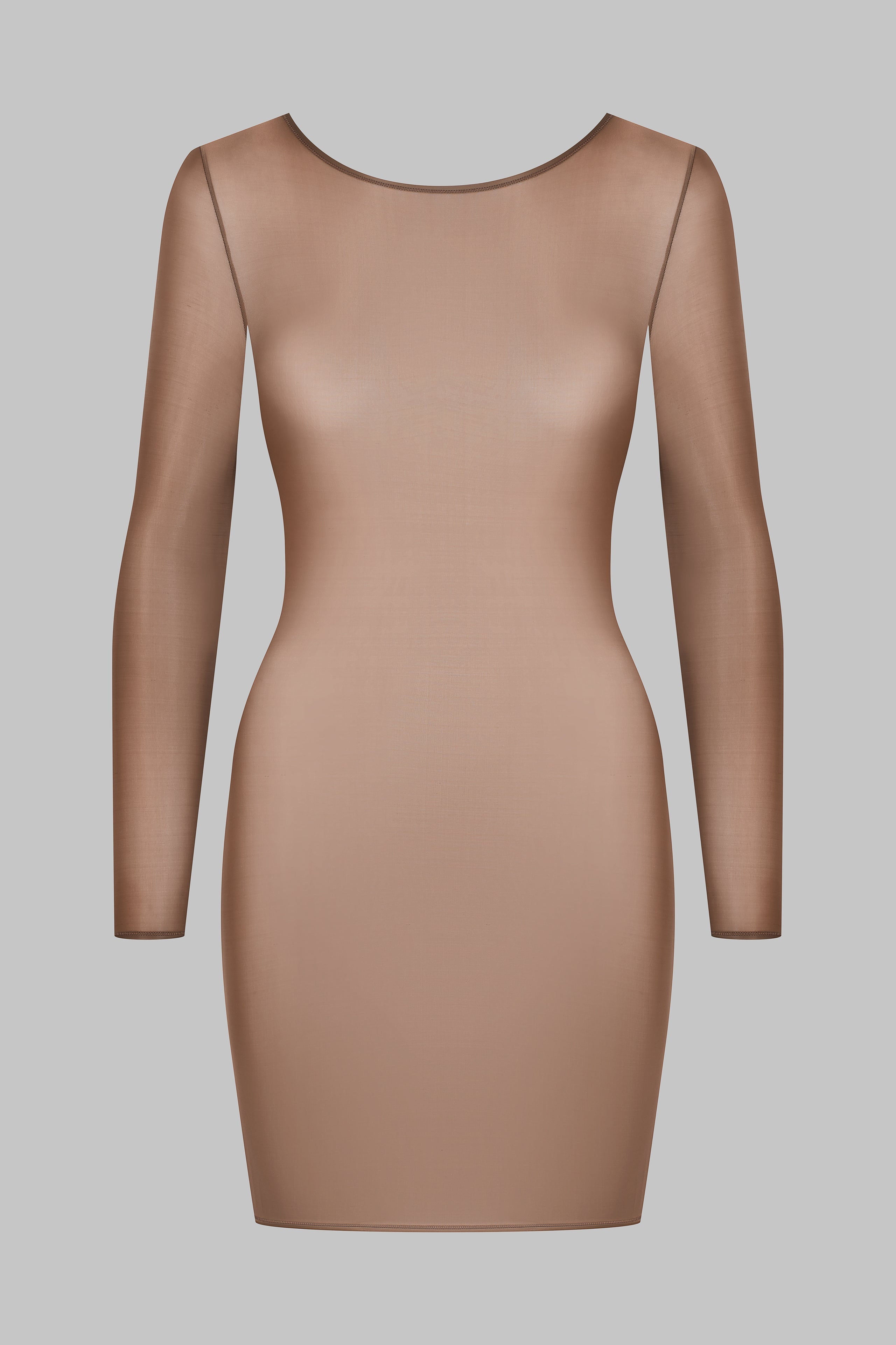 Kurzes Kleid mit offenem Rücken und langen Ärmeln - French Kiss Light