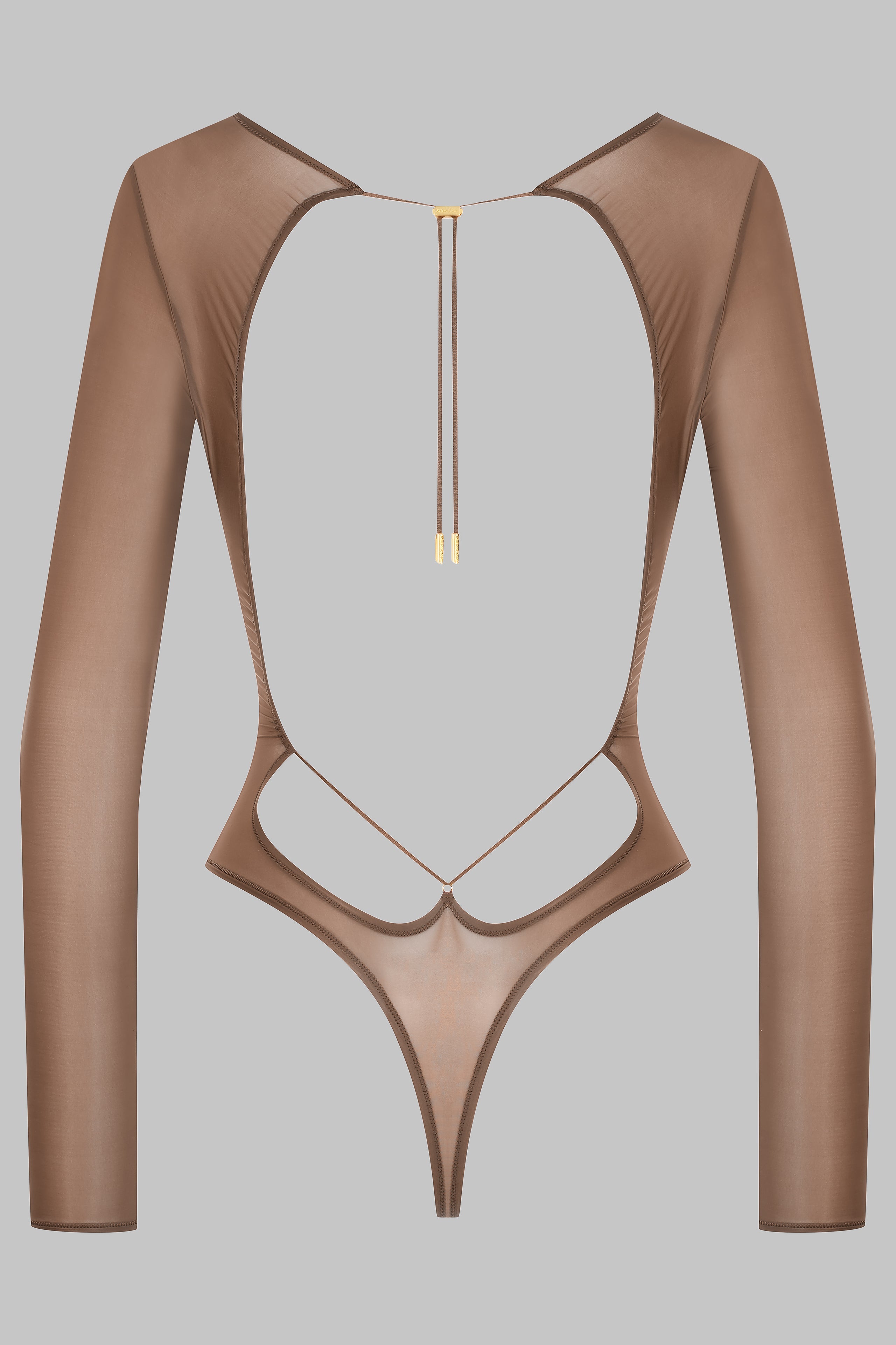 Rückenfreier Langarm-Stringbody - French Kiss Light