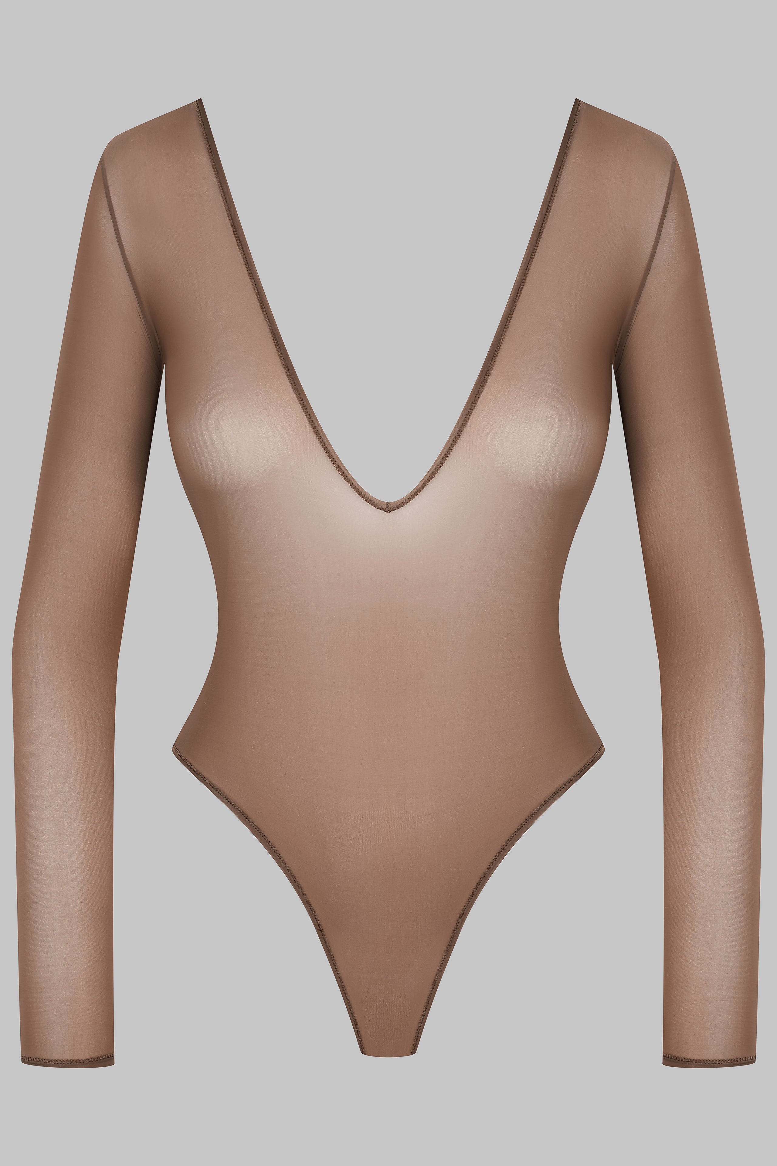 Rückenfreier Langarm-Stringbody - French Kiss Light