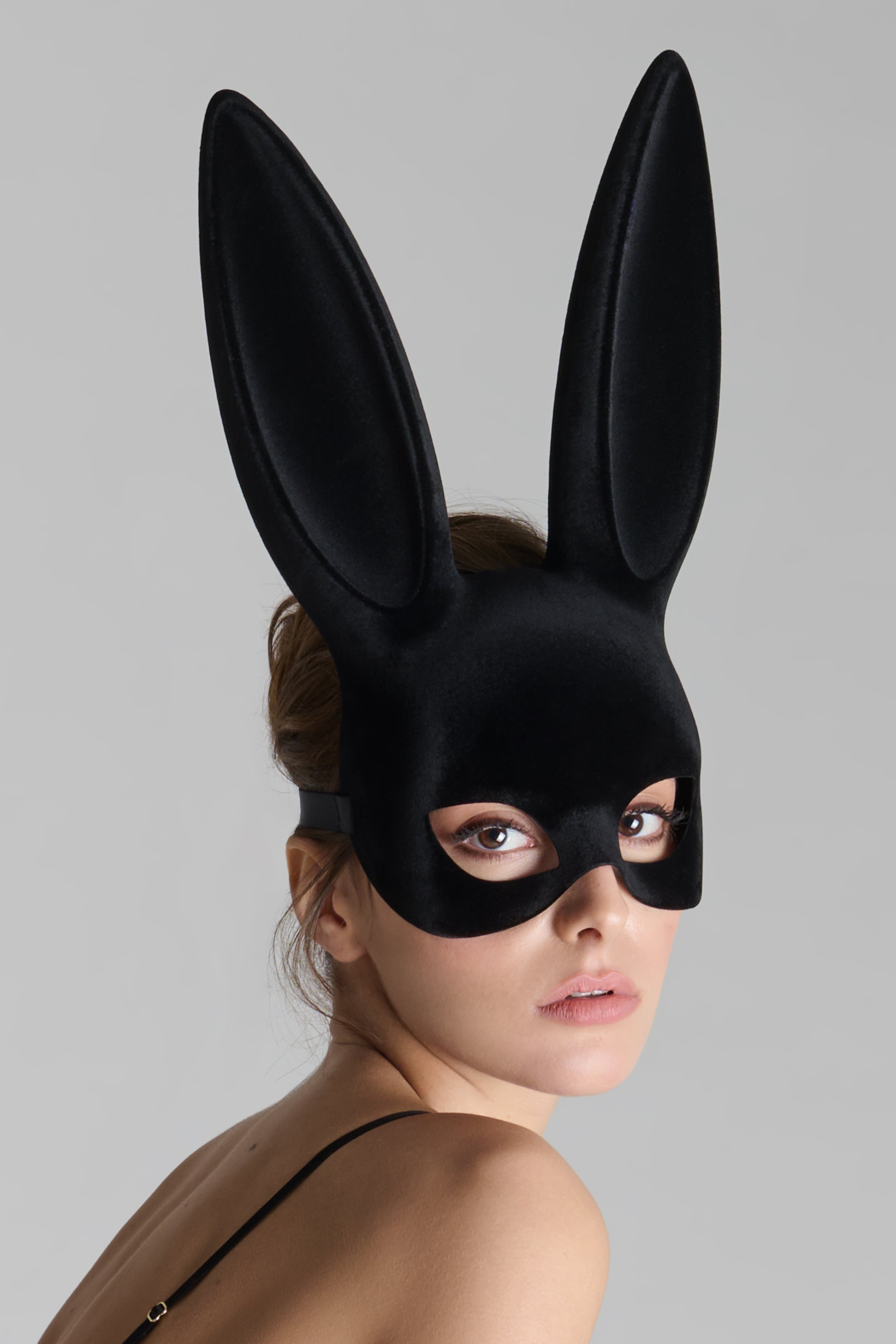 Samt-hasenmaske mit pompon - Bunny