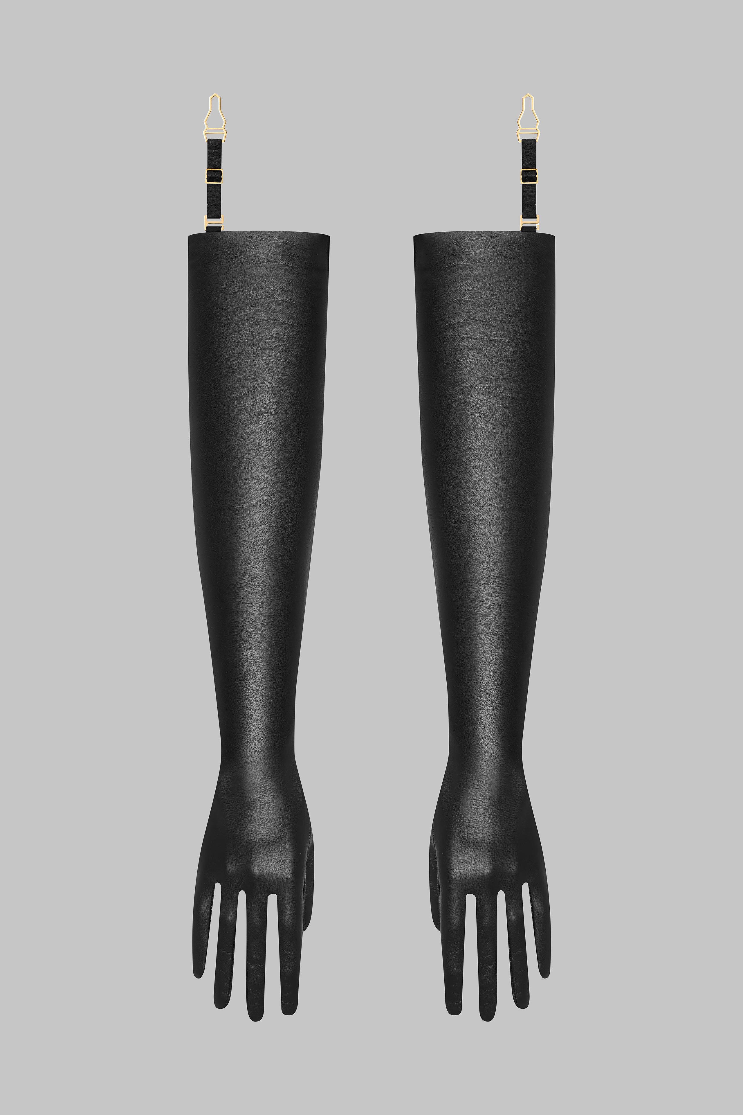 Opernhandschuhe aus Leder mit Strumpfhaltern