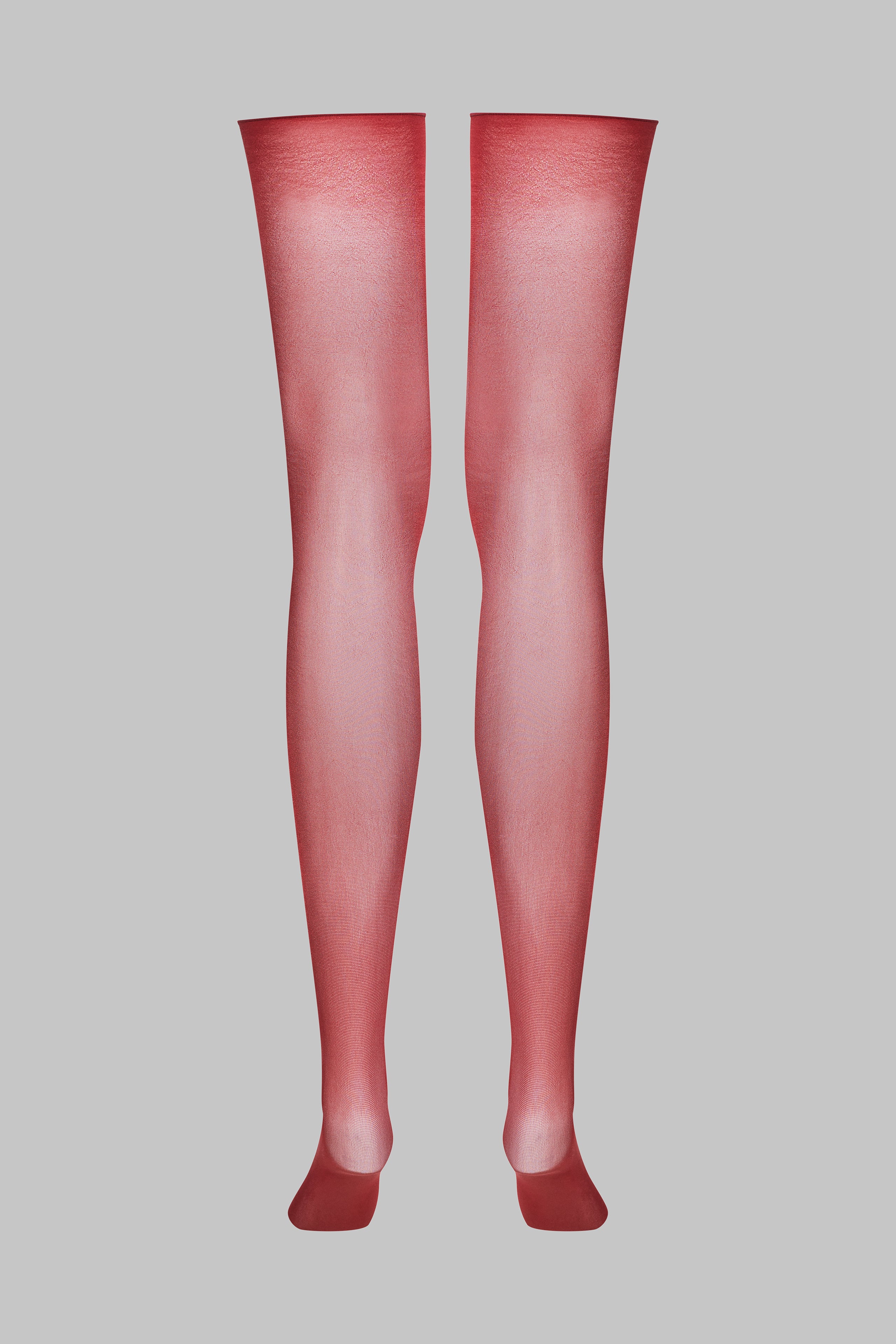 Strümpfe mit gerolltem Schnitt 20D - Bordeaux - Legwear