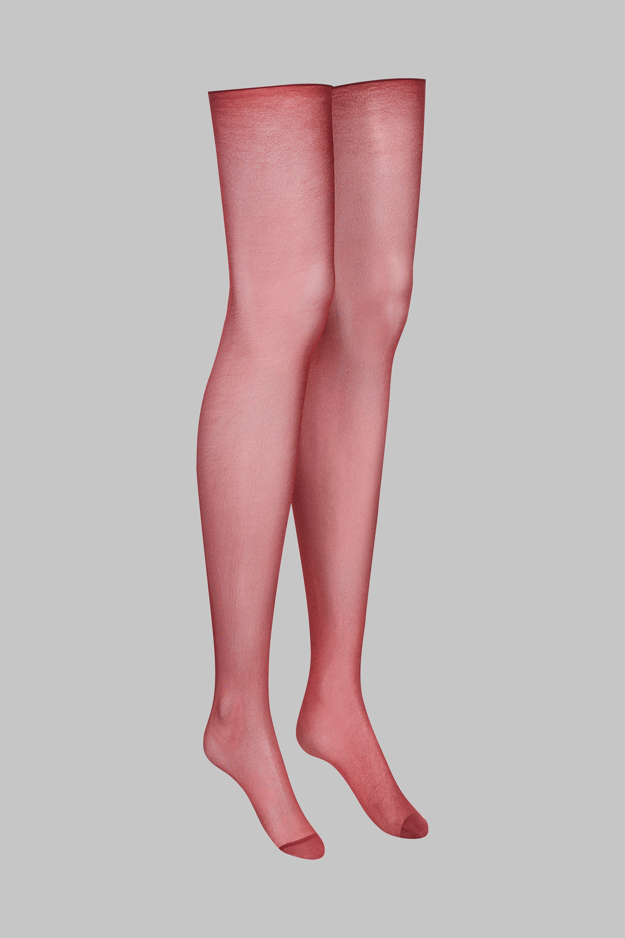 Strümpfe mit gerolltem Schnitt 20D - Bordeaux - Legwear