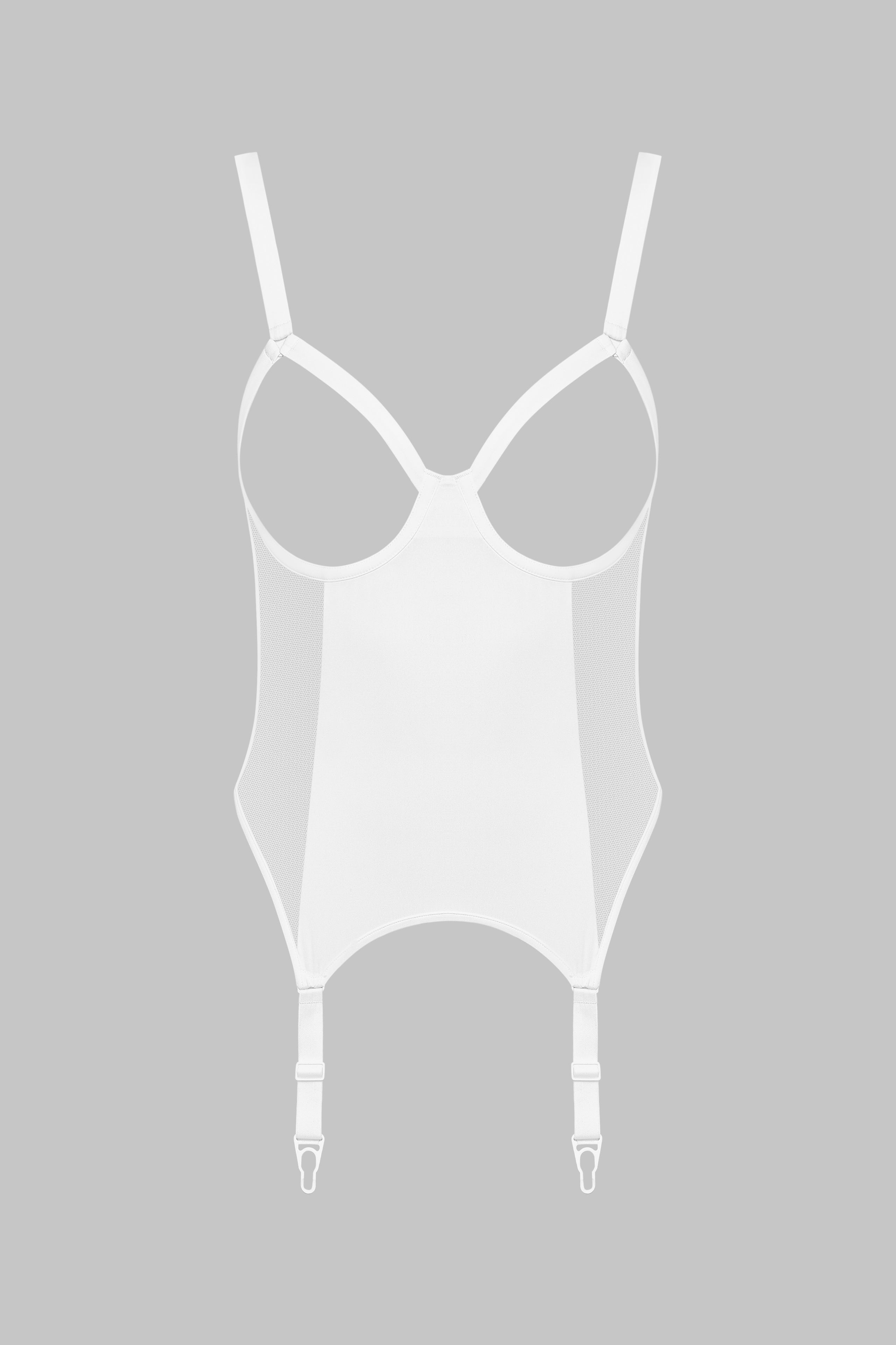 Offener Catsuit mit Strumpfhaltern - Pure Tentation
