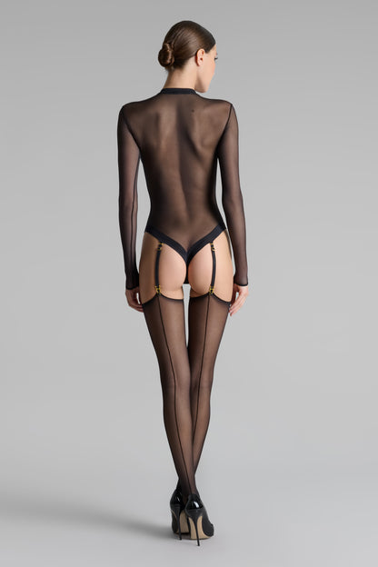 Strümpfe mit 2 Nähten gerolltem Schnitt 20D - Legwear