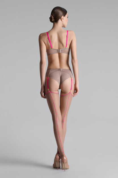 Nahtstrümpfe mit gerolltem Schnitt 20D - Legwear