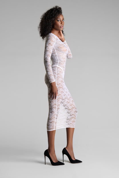 Langärmliges Midikleid - Flashback