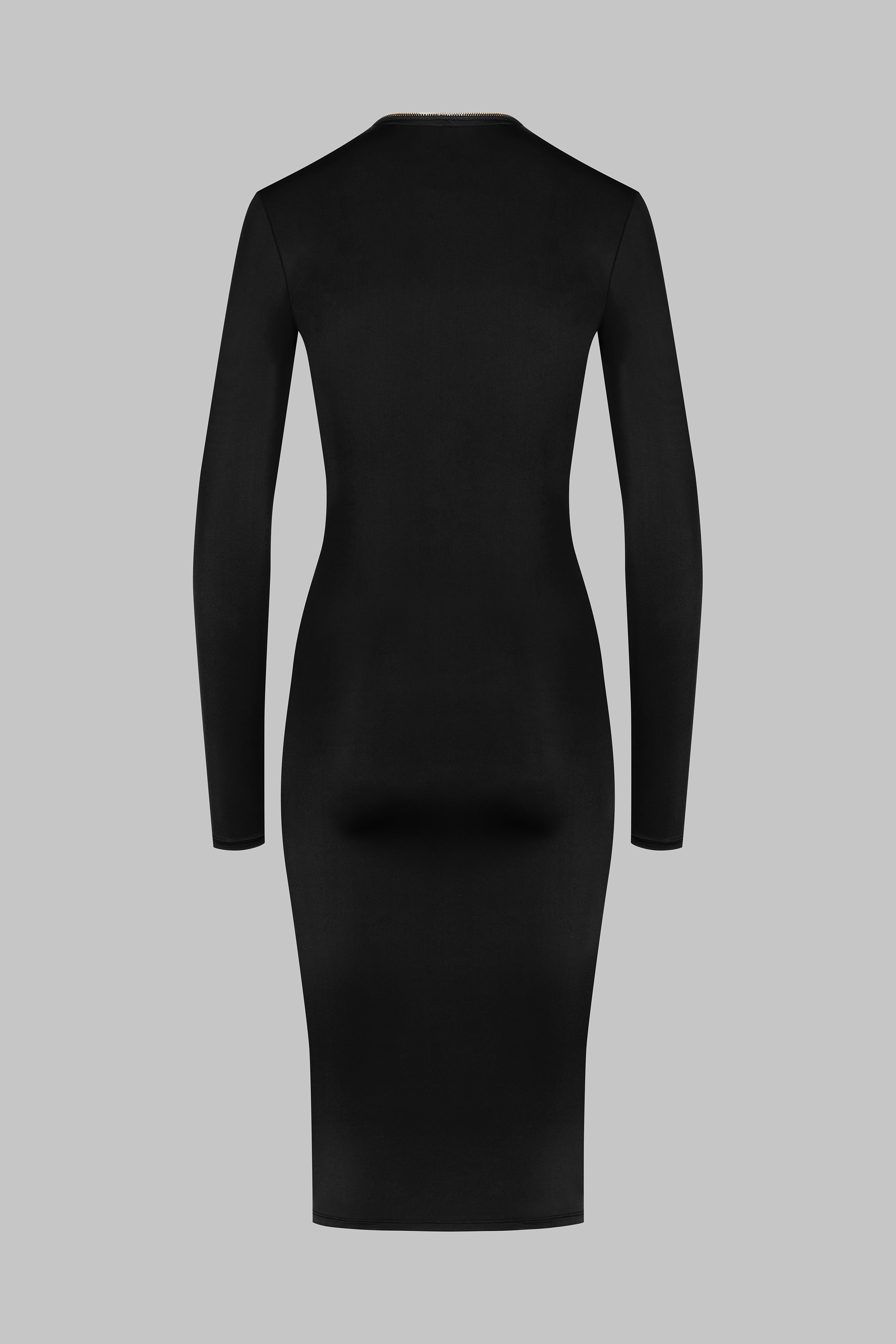 021 - Stretchiges Midi-Kleid mit Reißverschluss