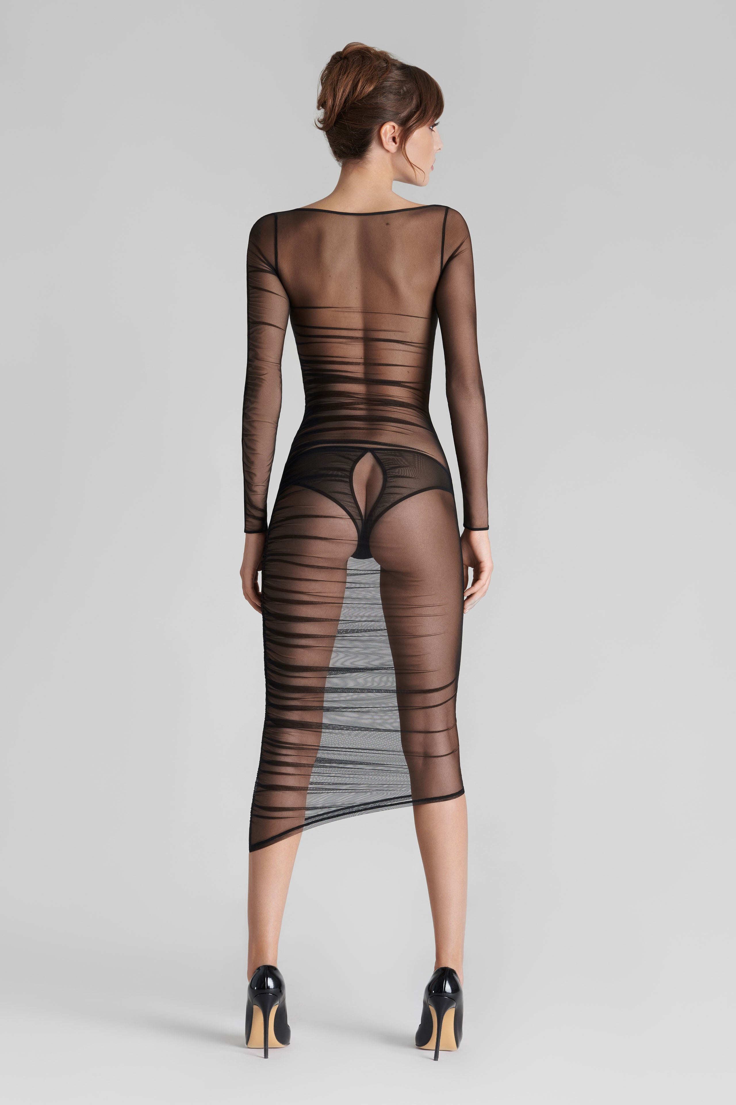 Midikleid Langarm - Nuit Fauve