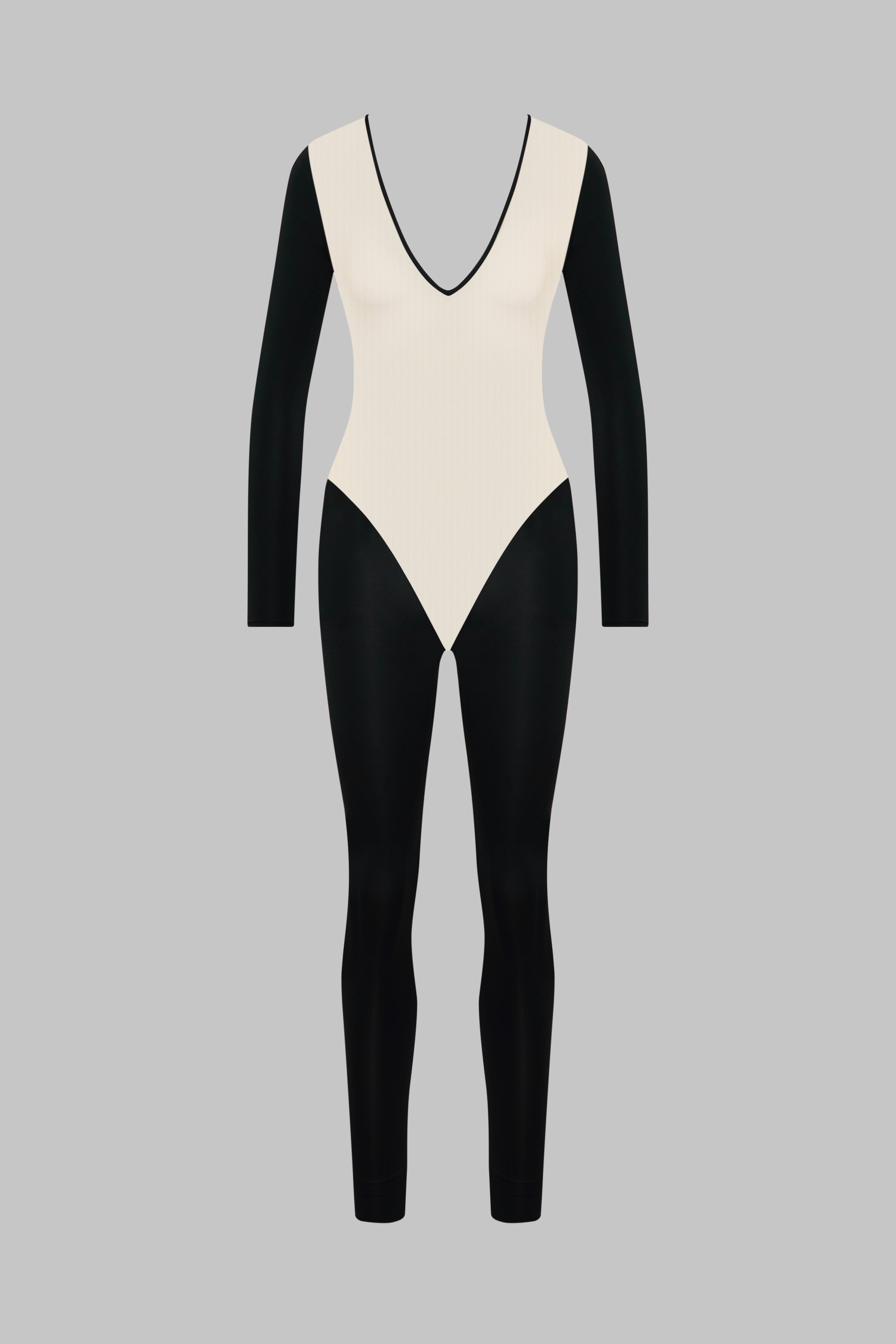 Langarm-Jumpsuit mit transparentem Rücken - Pure Tentation