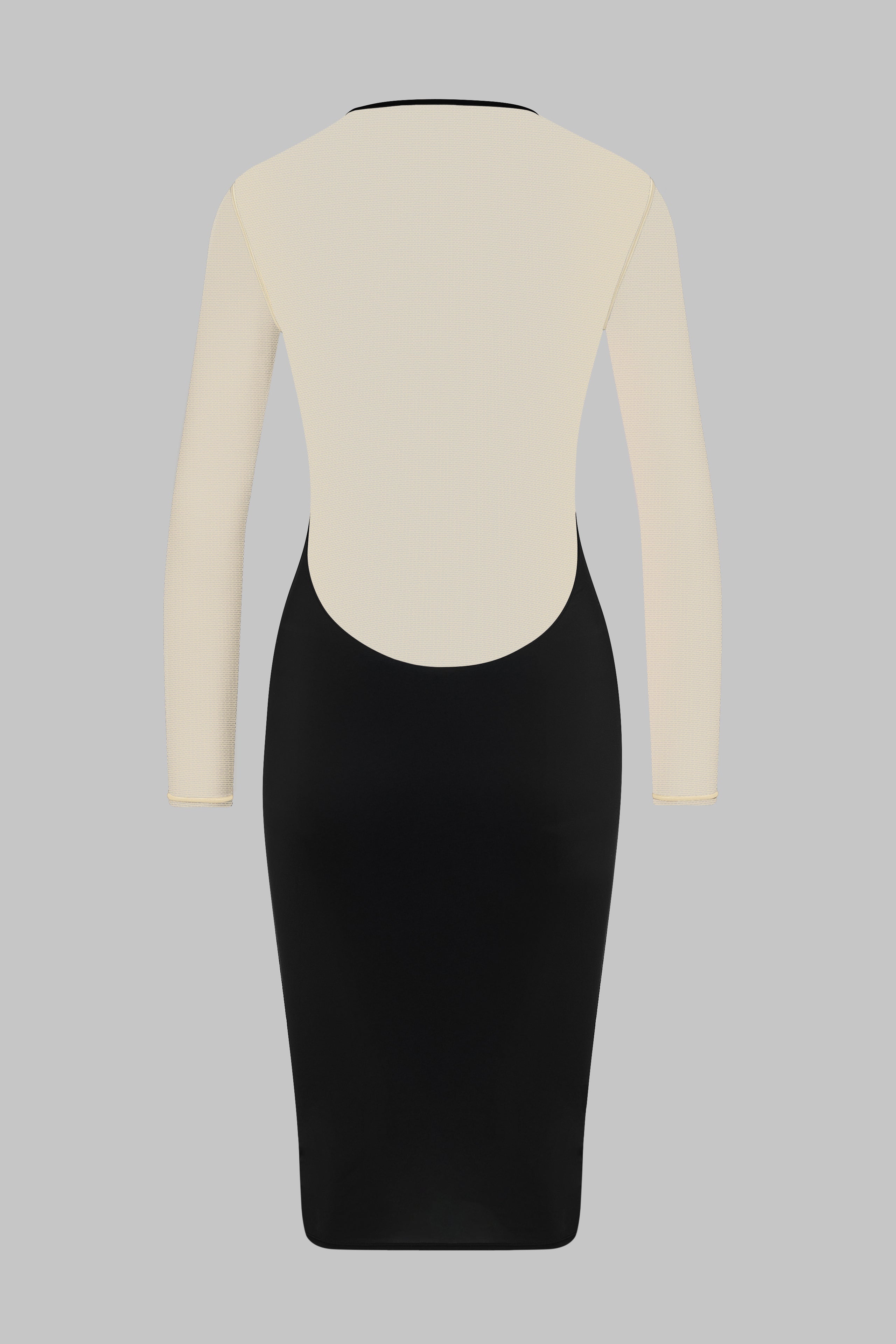 Midi-Langarmkleid mit V-Ausschnitt - Pure Tentation