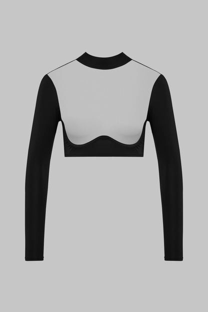 Transparenter Langarm-Top - Pure Tentation