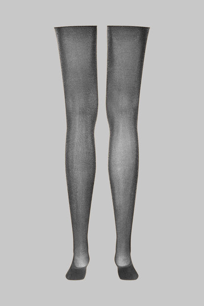 Blickdichte strümpfe mit gerolltem Schnitt mit Lurex 20D - Legwear