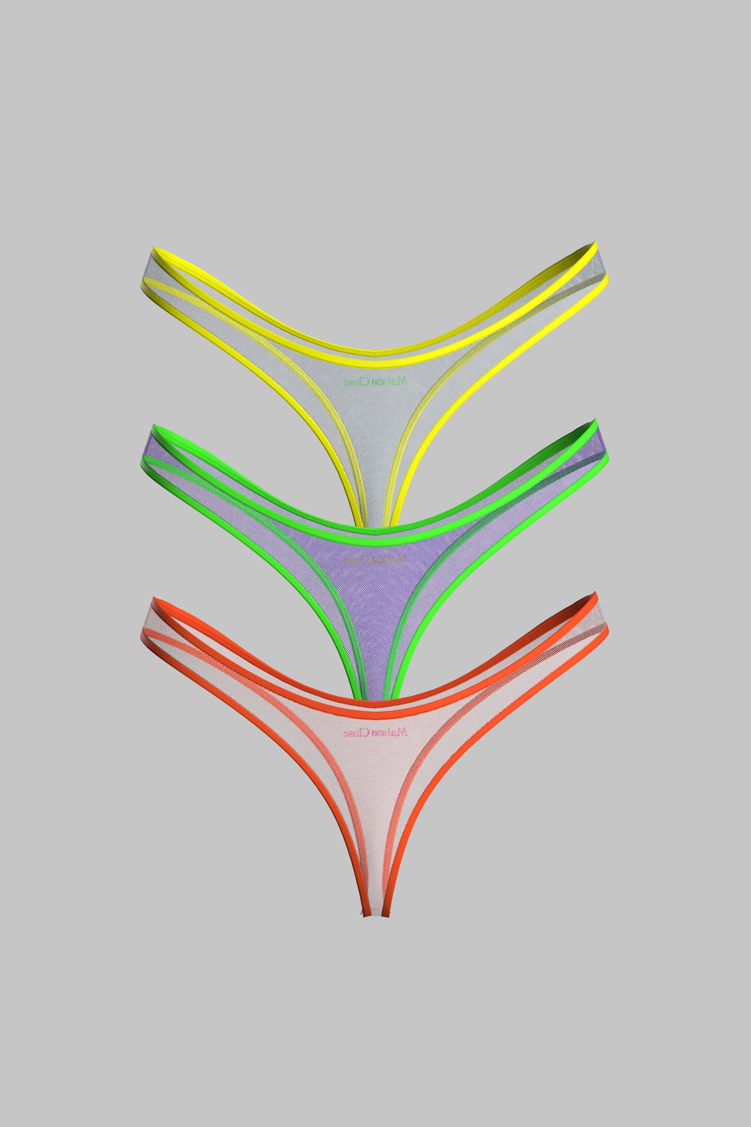 Set aus 3 hoch ausgeschnittenen Strings - Panorama