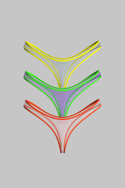 Set aus 3 hoch ausgeschnittenen Strings - Panorama