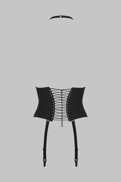 Taillenkorsett mit Strumpfhaltern - Nuit Infinie