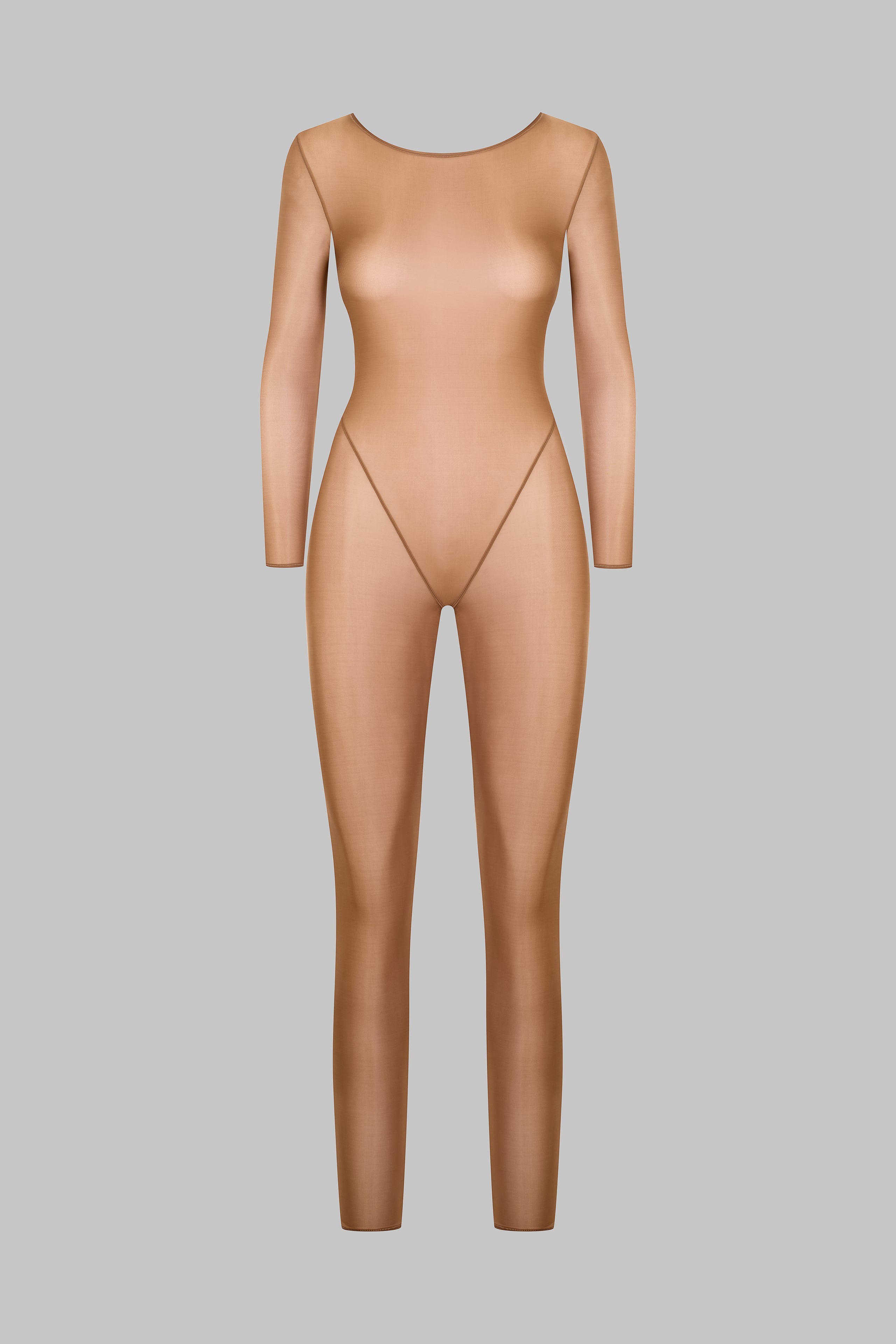 Rückenfreier Langarm-Catsuit - French Kiss Light