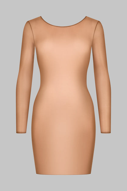 Kurzes Kleid mit offenem Rücken und langen Ärmeln - French Kiss Light