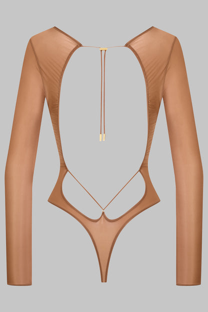 Rückenfreier Langarm-Stringbody - French Kiss Light