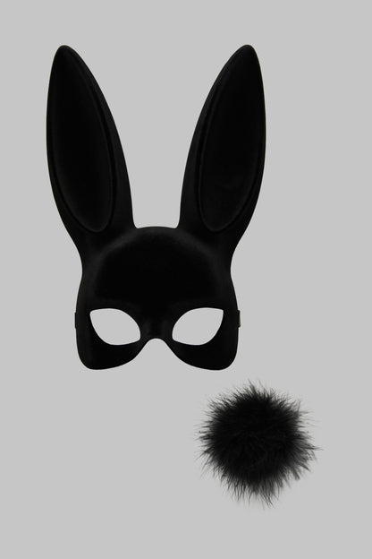 Samt-hasenmaske mit pompon - Bunny