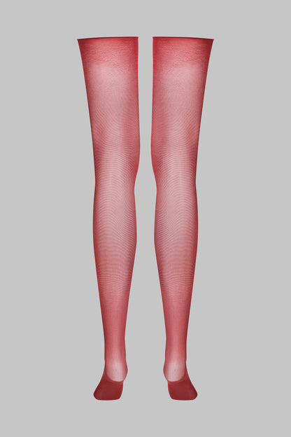 Strümpfe mit gerolltem Schnitt 20D - Bordeaux - Legwear