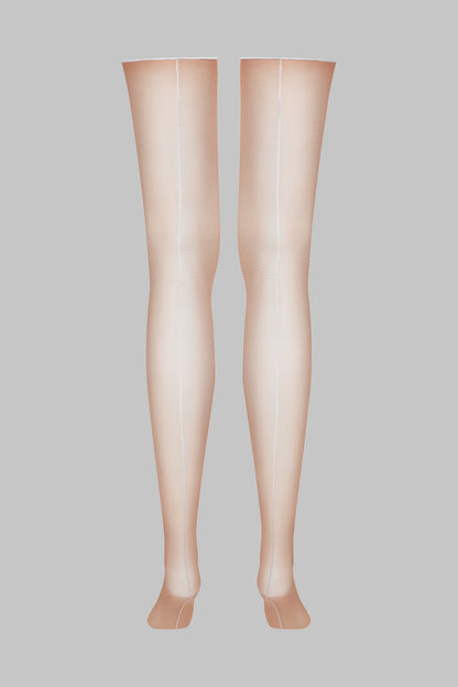 Nahtstrümpfe mit gerolltem Schnitt 20D - Legwear