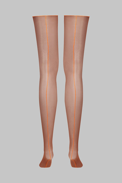 Nahtstrümpfe mit gerolltem Schnitt 20D - Legwear