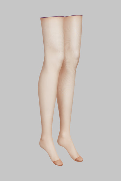 Nahtstrümpfe mit gerolltem Schnitt 20D - Legwear