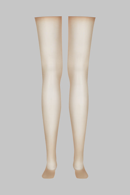 Halterlose Seidenstrümpfe gerollt 20D - Legwear