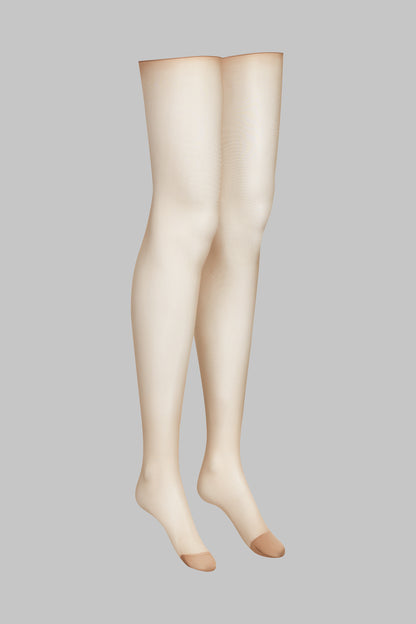 Halterlose Seidenstrümpfe gerollt 20D - Legwear