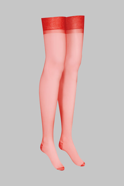 Nylonstrümpfe 15D - Rot - Legwear