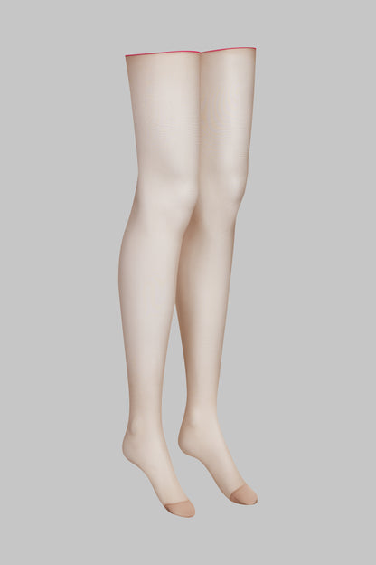 Nahtstrümpfe mit gerolltem Schnitt 20D - Legwear