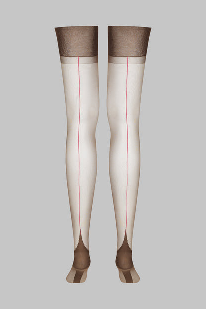 Nahtstrümpfe mit gerolltem Schnitt 15D - Legwear