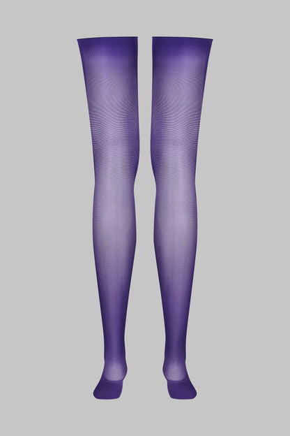 Strümpfe mit gerolltem Schnitt 40D - Violett - Legwear