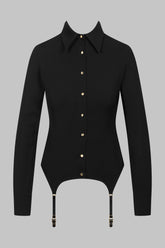 032 - Strapshemd mit Spitzenrücken 