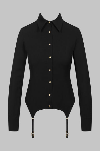 032 - Strapshemd mit Spitzenrücken 