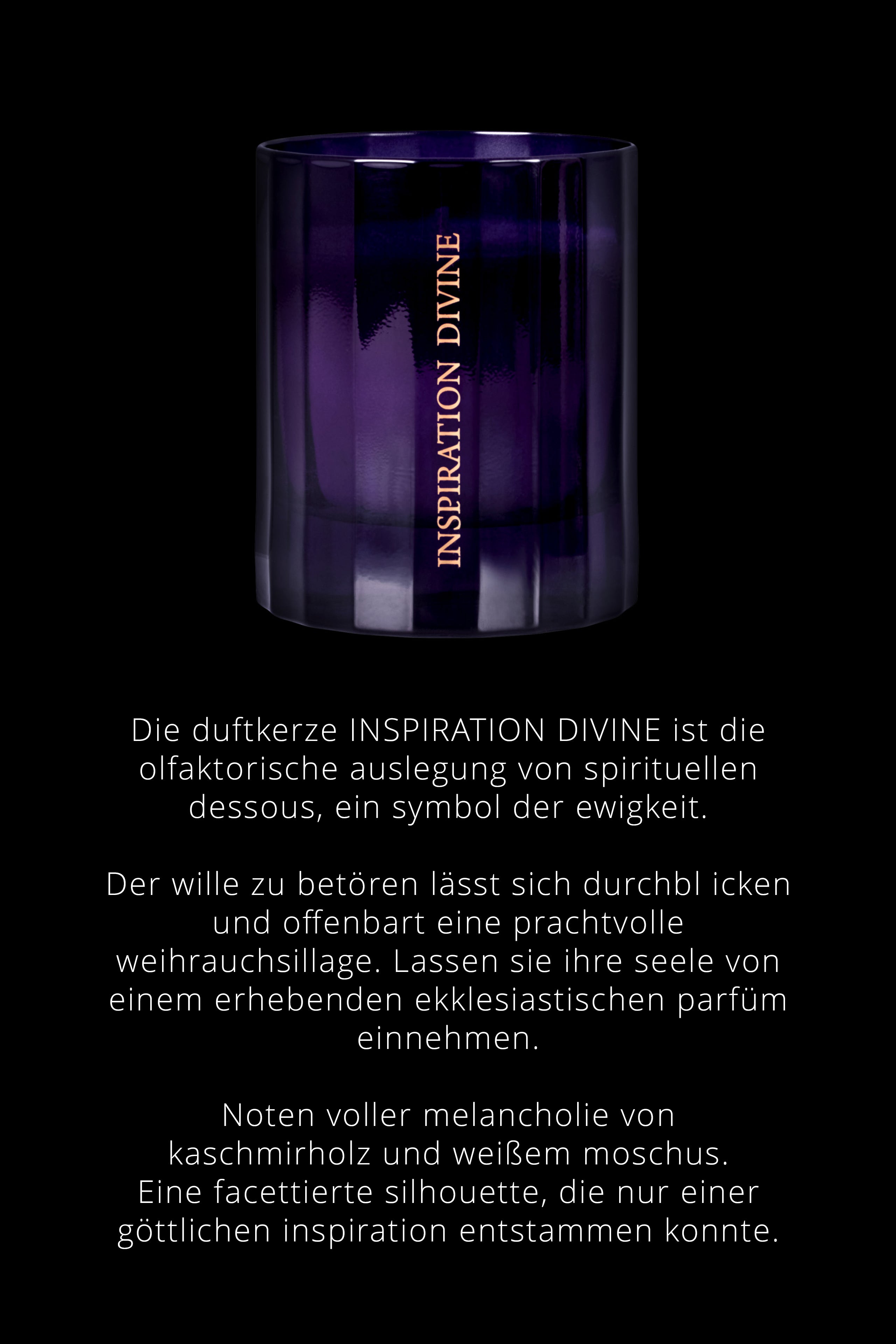 Kerze noten von Edelholz - Inspiration Divine