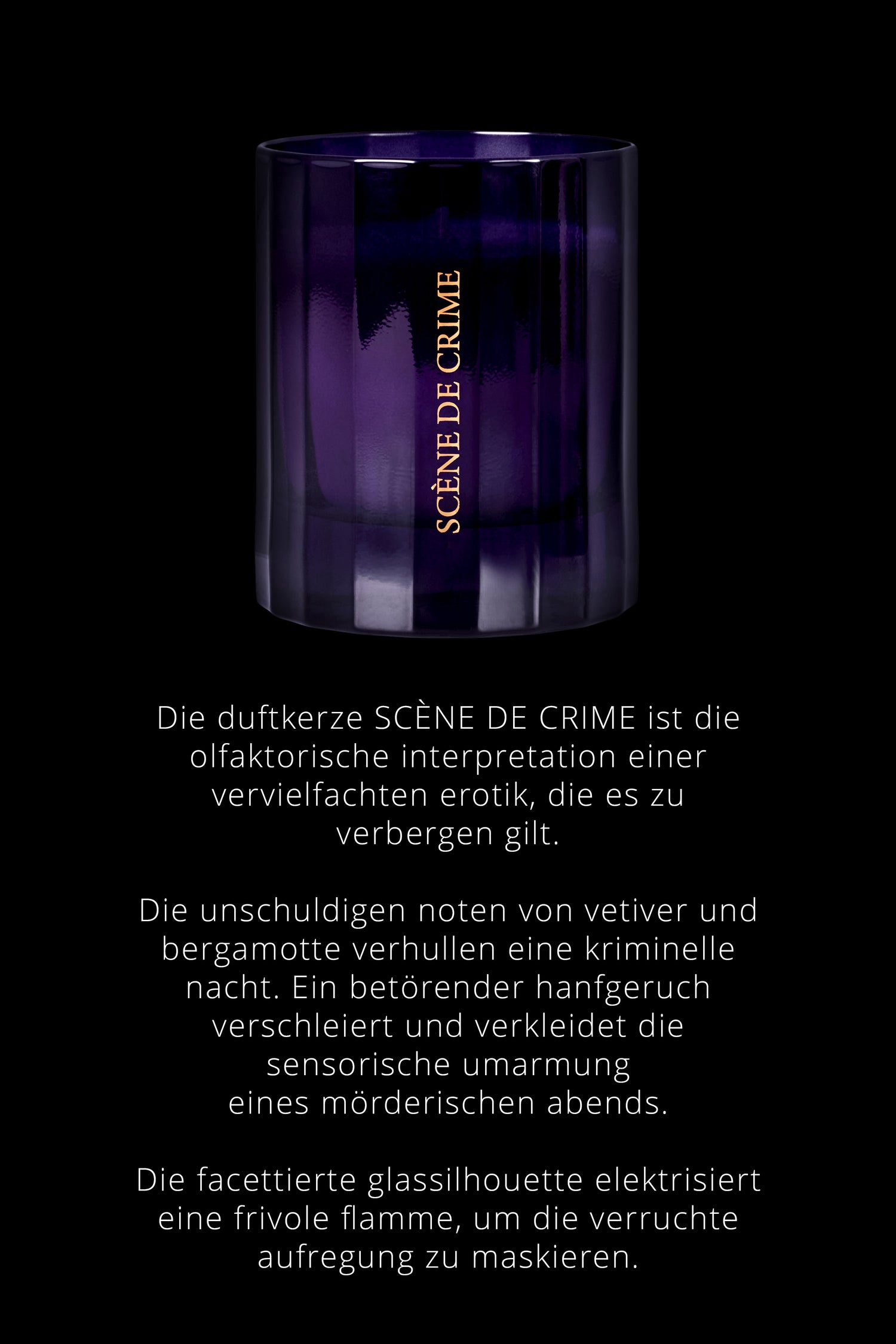 Kerze Metallische noten - Scène de Crime