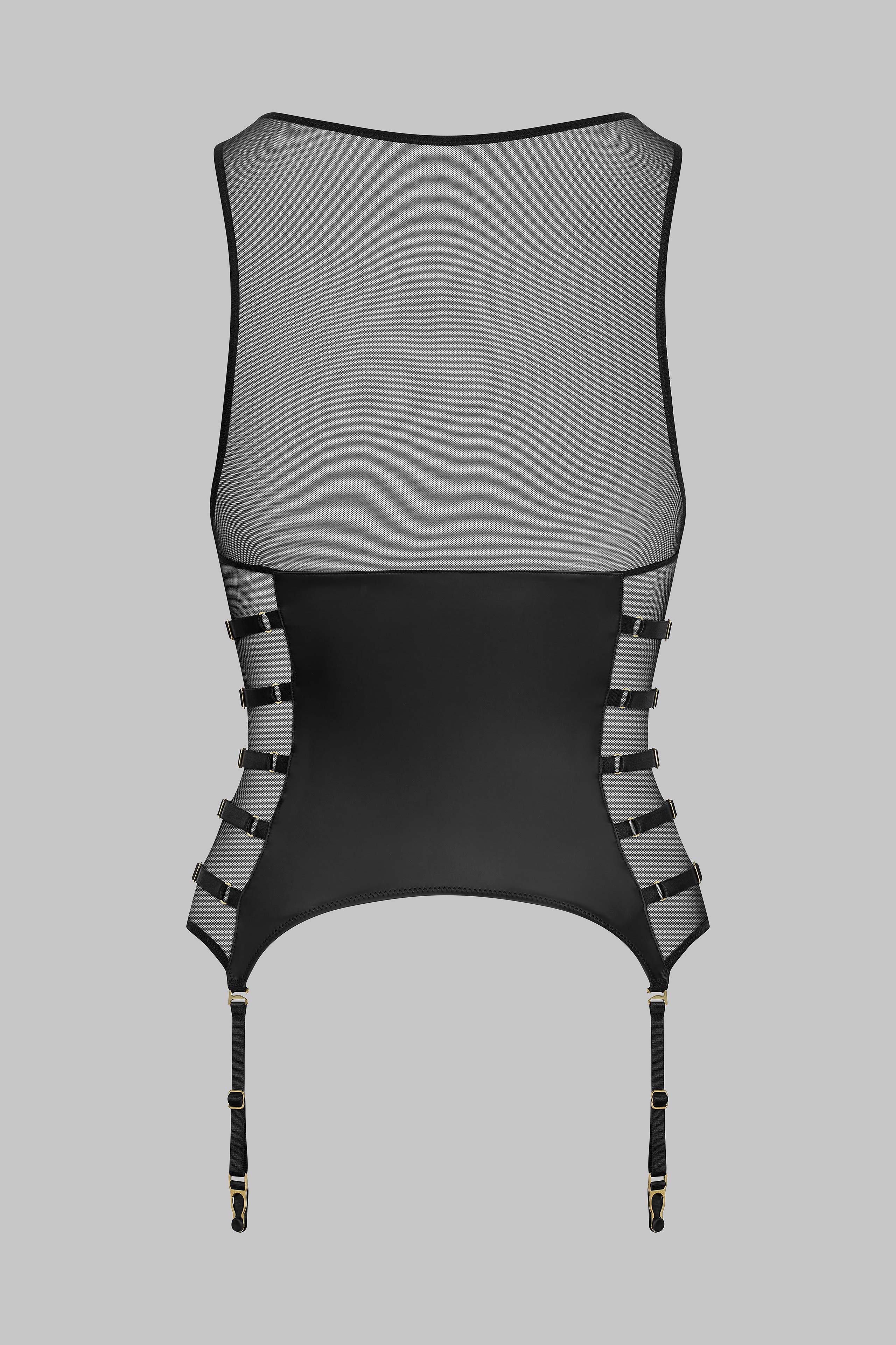 Tanktop mit Strumpfhaltern - Chambre Noire