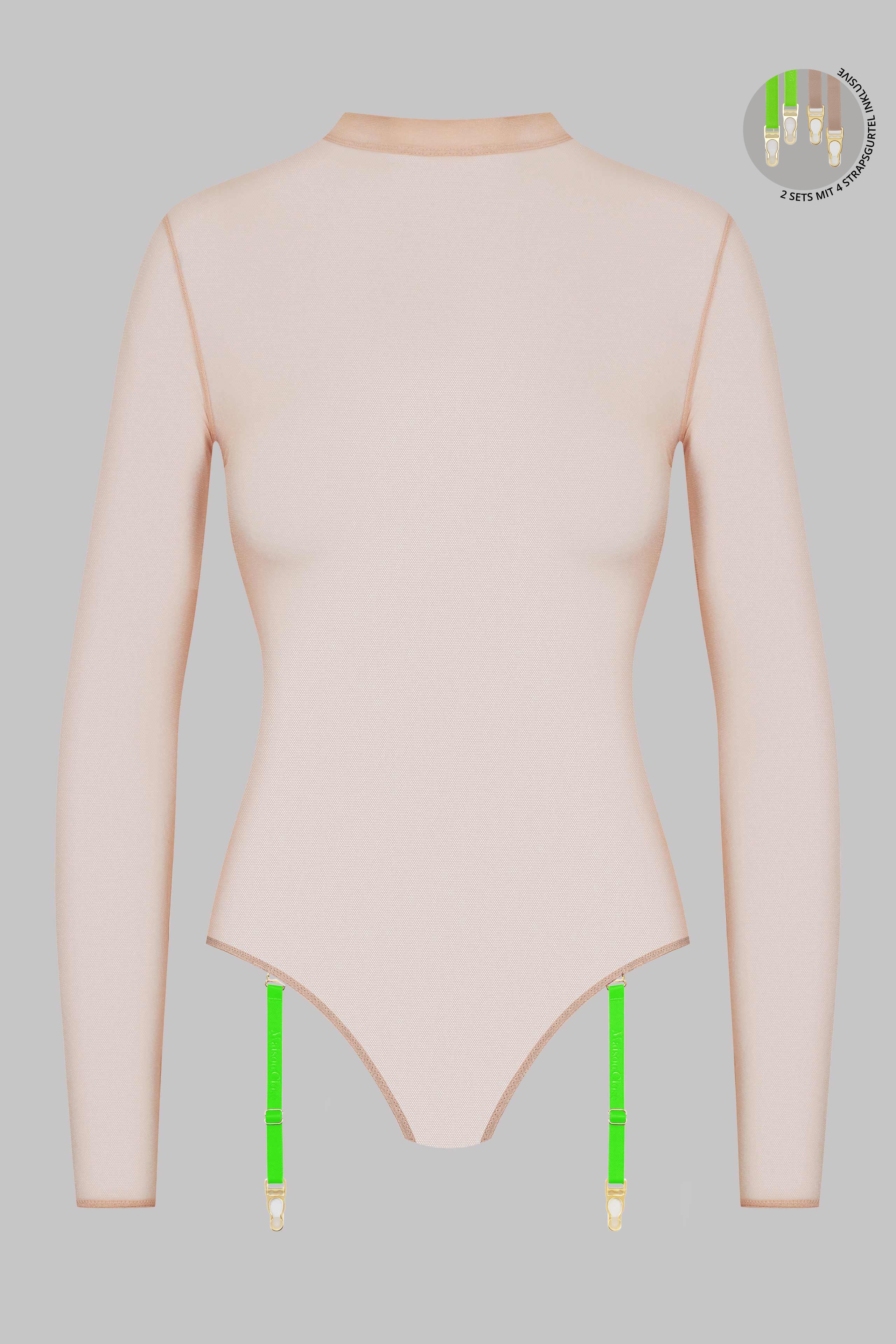 Bodystring mit Strumpfhaltern - Corps à Corps